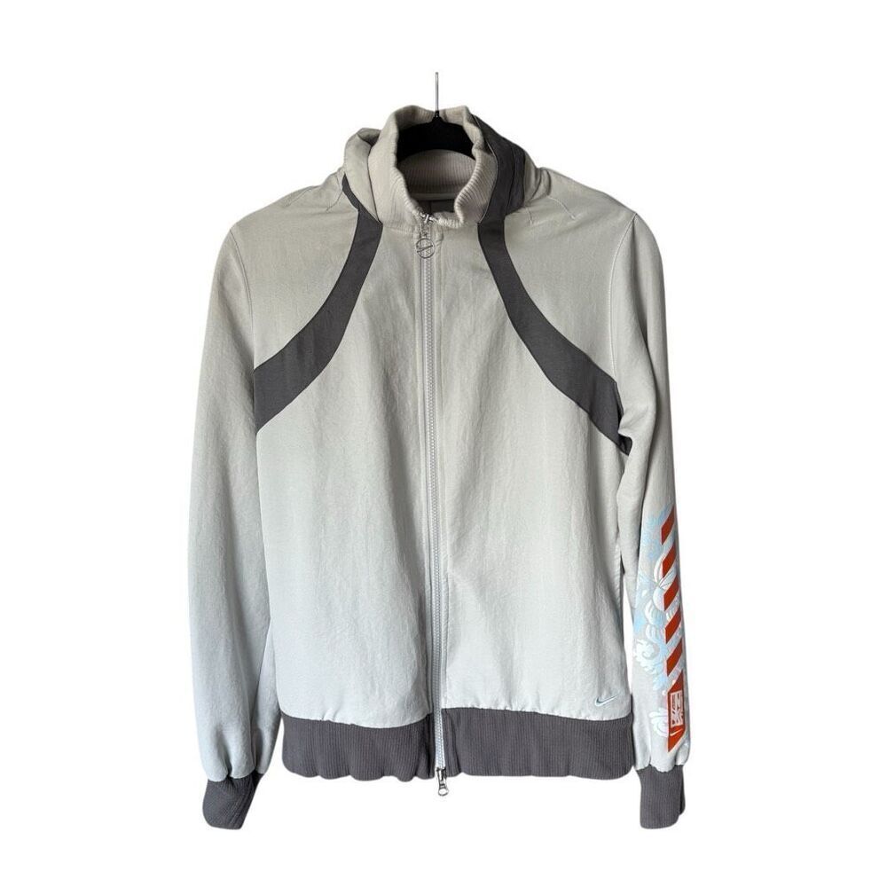 Vintage Nike Golf Grey Logo Zip Up Lightweight Windbreaker Jacket Size M